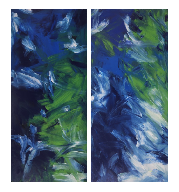 Hommage à Monet I & II - Galerie Negropontes