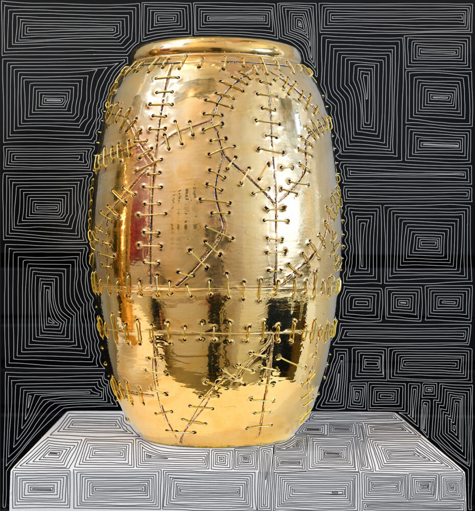 Sewn vase - Galerie Negropontes